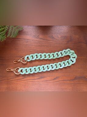 Mint Acrylic Chain Link Purse Strap